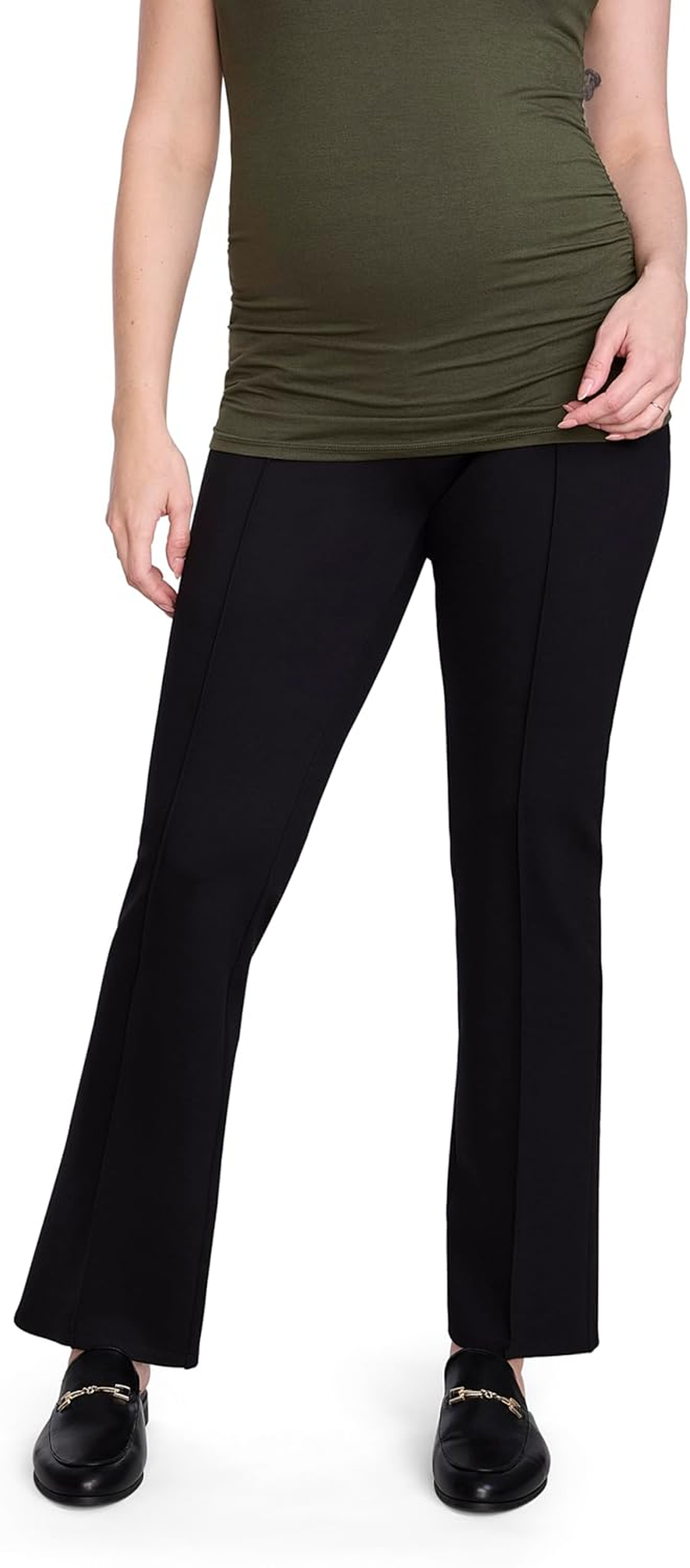 Motherhood Maternity Womens Secret Fit over the Belly Ponte Flare Pregnancy Pant