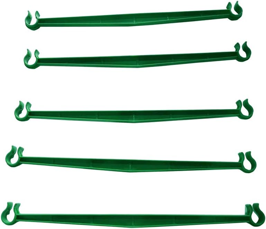 20PCS for 5/8In（16Mm） Diameter Plastic Coated Steel Garden Plant Stakes Sturdy Gardening Yard Stick Garden Stake Clips Connector 360 Degree Adjustment