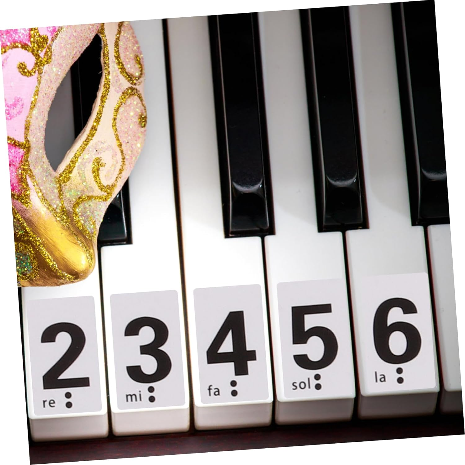 88-Key Piano Keyboard Number Stickers Self-Adhesive Musical Notation Decals for Electronic Keyboard Teaching Tools for Children and Beginners image number 5