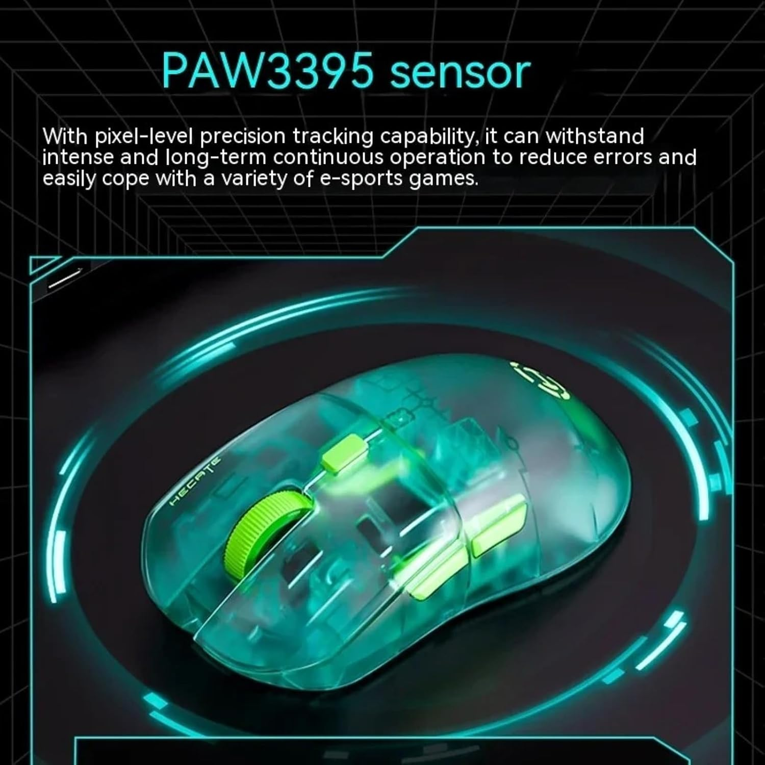 Edifier G3M PRO Wireless Gaming Mouse, Tri-Mode 2.4G/Usb-C/Bluetooth/26000 DPI, Rechargeable Computer Mouse for Laptop PC Mac, Transparent Green - Green image number 4