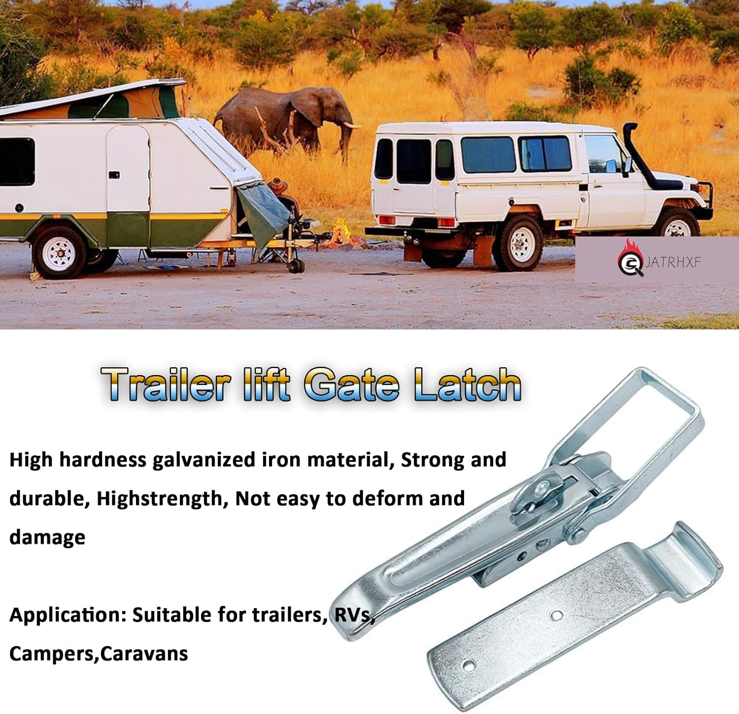 1 Pcs Trailer Gate Latch Handle Parts, RV Trailer Lift Gate Latches, Utility Trailer Tailgate Latch Replacement Accessories for RV Camper Caravan image number 4