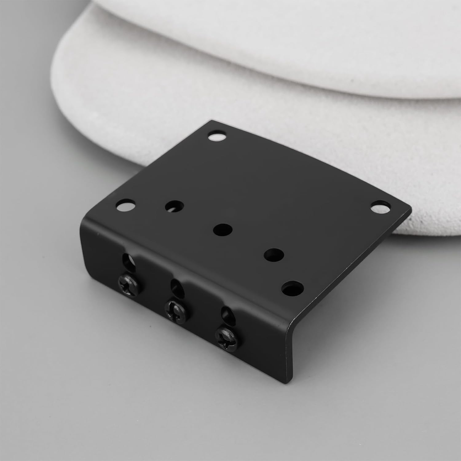 VGOL Black 3-String Electric Guitar Bridge with 1 Wrench and 4 Screws - Silver image number 4