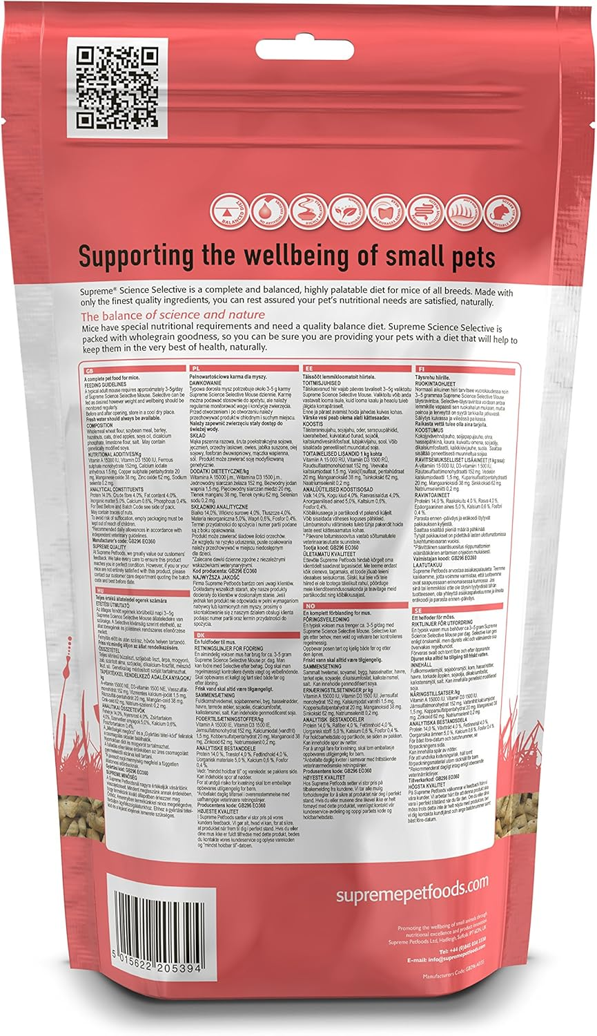 Science Selective Mouse Food 350Gm - High Protein, Vet Recommended, Wholegrain image number 5