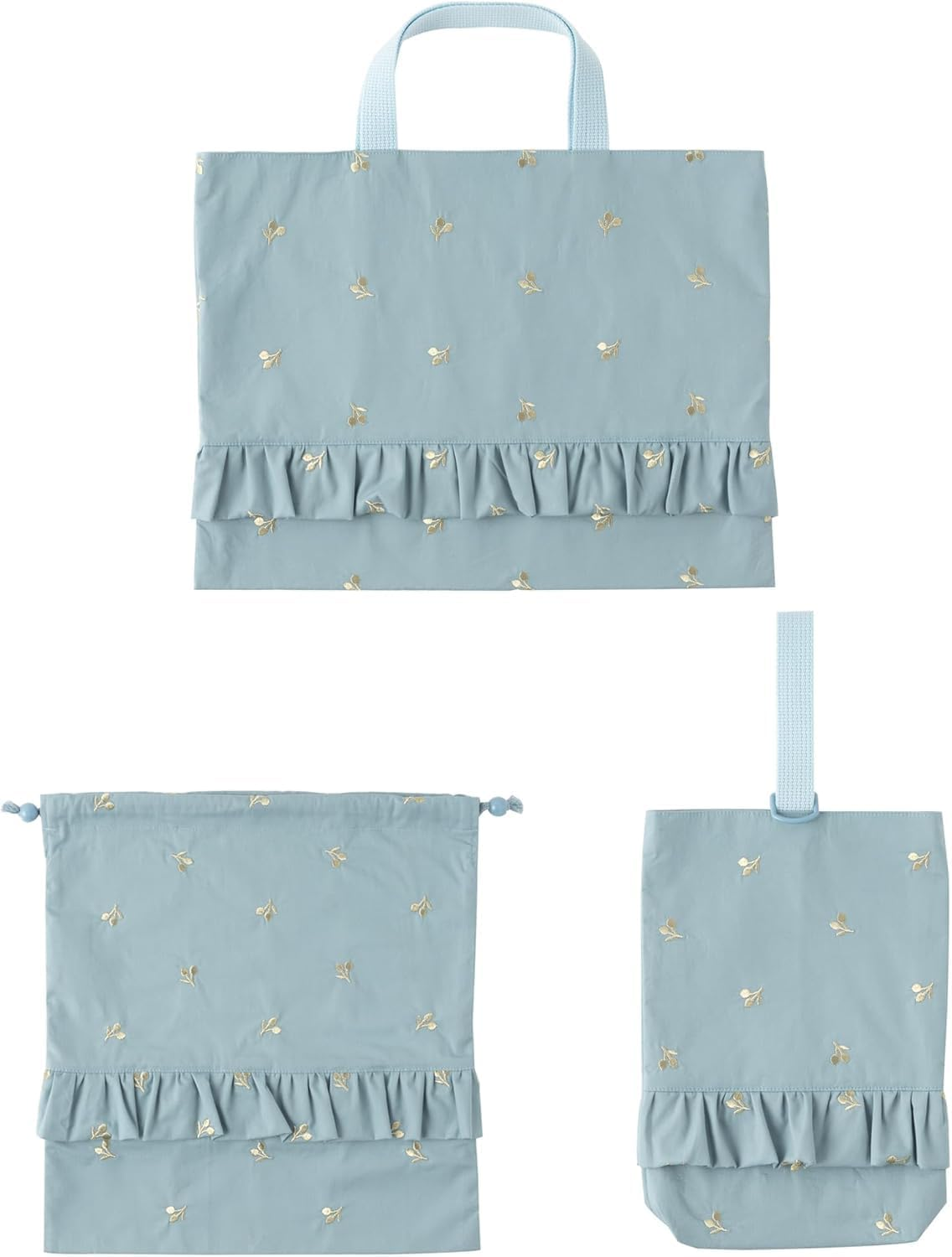 Kiyohara KOF34-1M Cocochi Fabric Fabric, Soft, Broad, Embroidery, Cherry, Approx. 43.3 Inches (110 Cm) Width X 3.3 Ft (1 M) Cut Col.Rbl Royal Blue image number 4