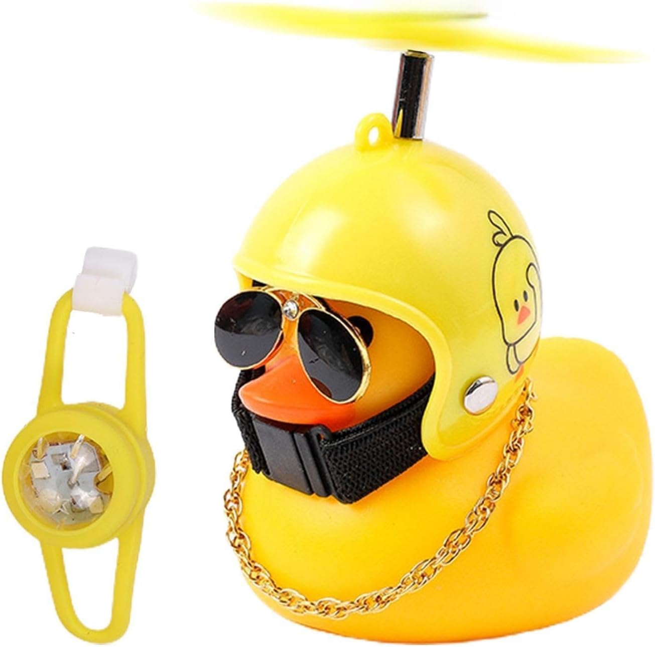 Rubber Duck Car Ornament,Bike Ornaments Duck Shape Car Dashboard Motorcycle Yellow Duck Decor Accessories - Motorcycle Bicycle Safe Riding Handlebar Decor for Cars, Tables Borato