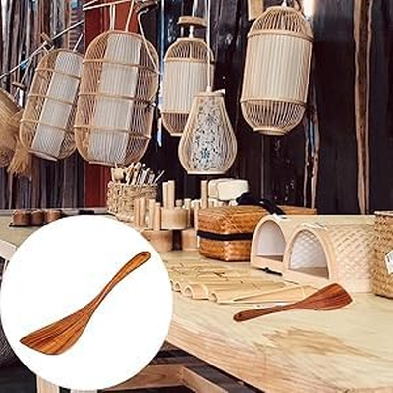 Wooden Kitchen Spatula, Acacia Wood Turner, Long Handle Flat Frying Utensil (1) image number 1