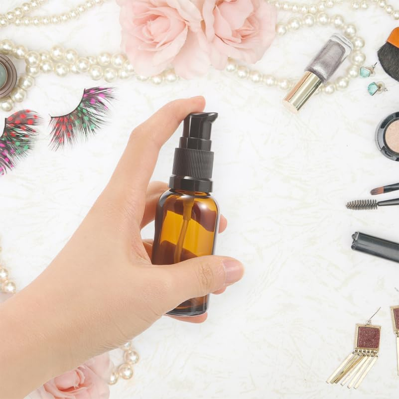 Oatipho 30Ml/1.01Oz Pump Bottles, 4Pcs Portable Lotion Container Refillable Containers for Travel Lotion Creams Shampoo Cleanser Use image number 1