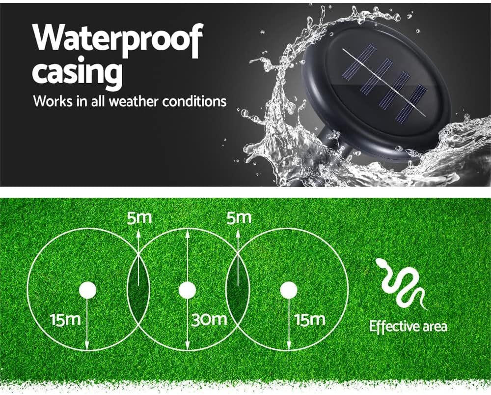 Gardeon Snake Repeller 6X Ultrasonic Solar Powered Multi Pulse Repellent Rodent image number 2