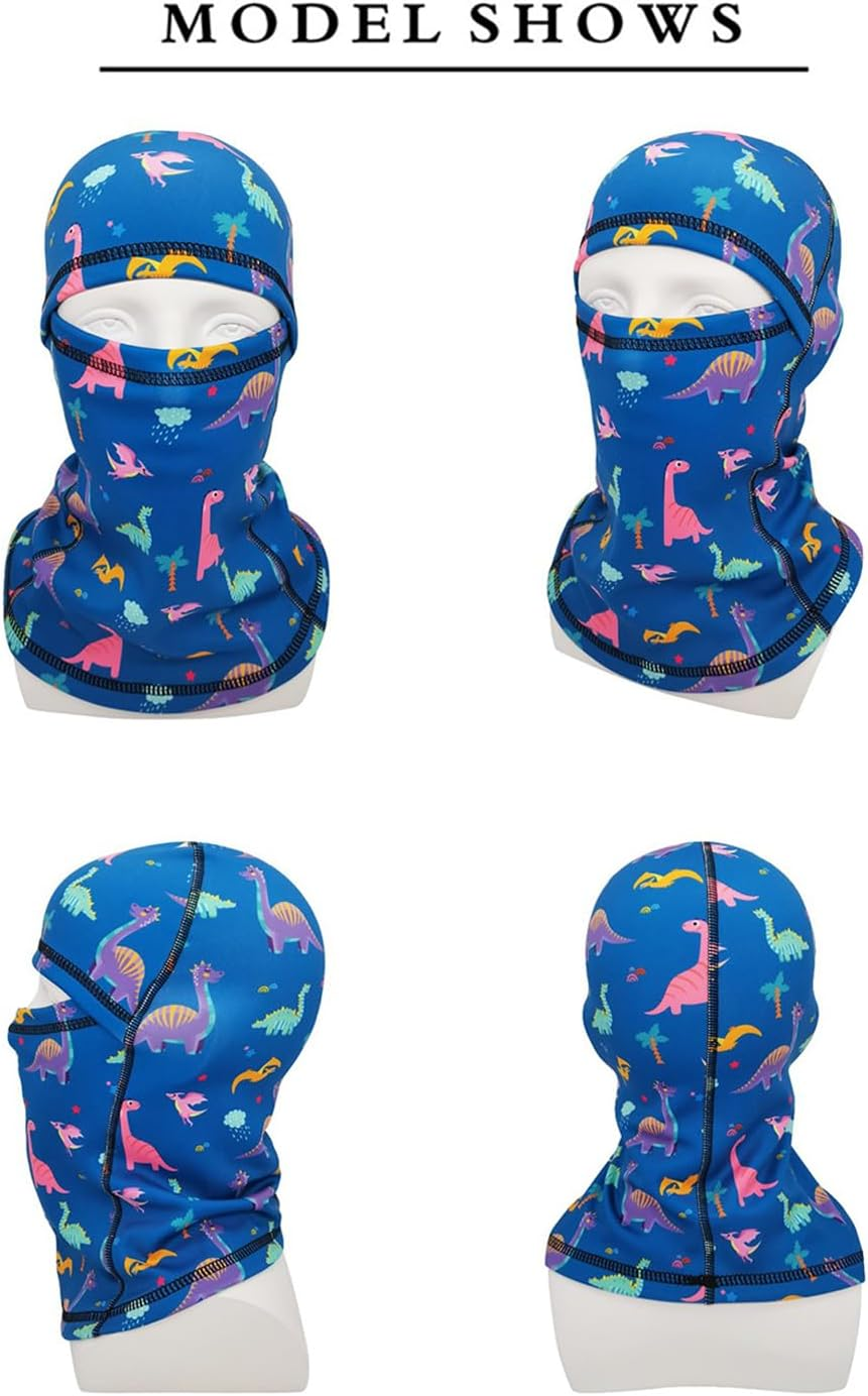 Little Ant Kids Balaclava Windproof Ski Mask Winter Face Warmer for Cold Weather - Blue image number 5