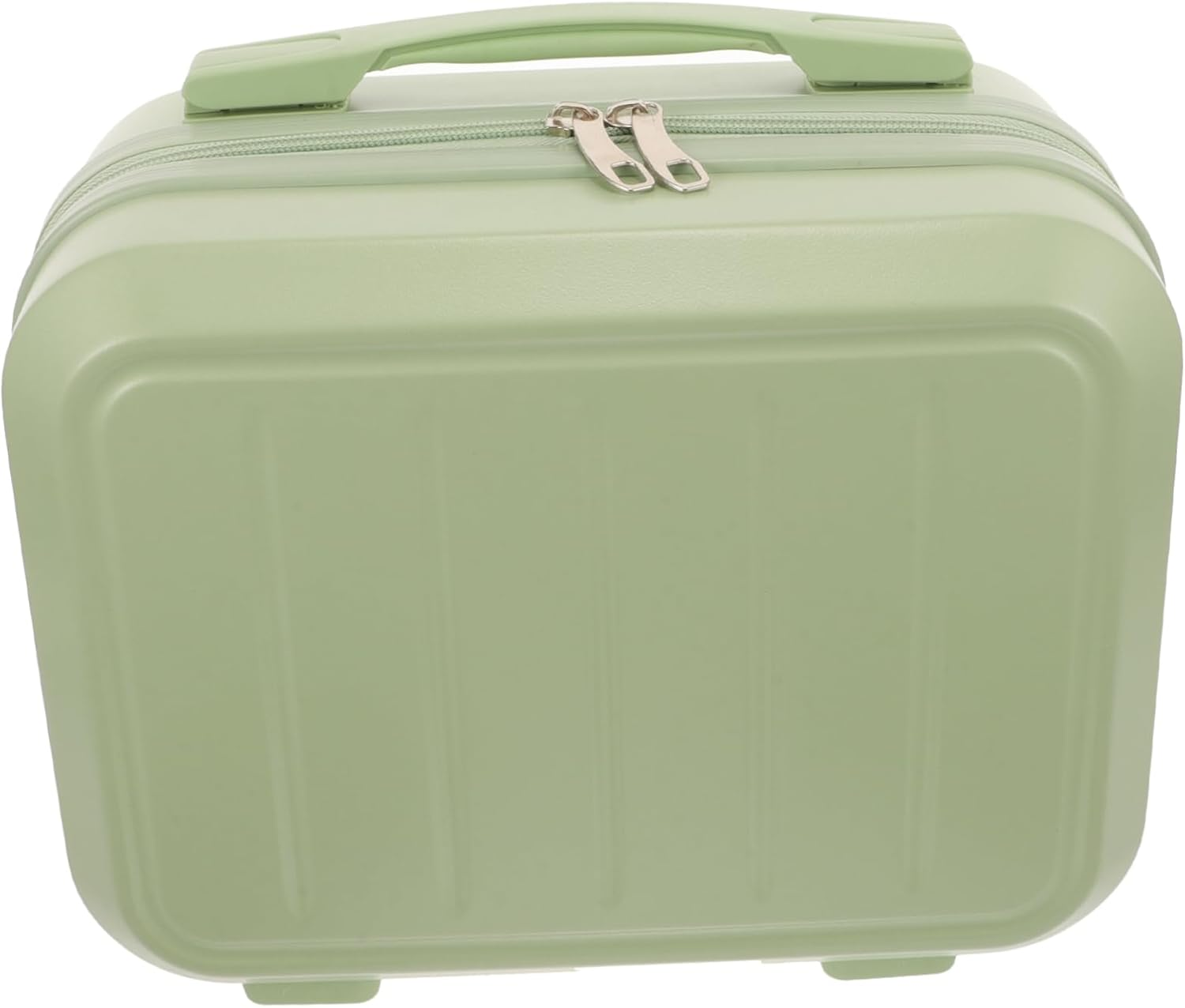WRITWAA Large Capacity Travel Makeup Case with Zipper Handle Avocado Green Cosmetic Suitcase for Women and Portable Organizer for Cosmetics Toiletries and Essentials image number 6