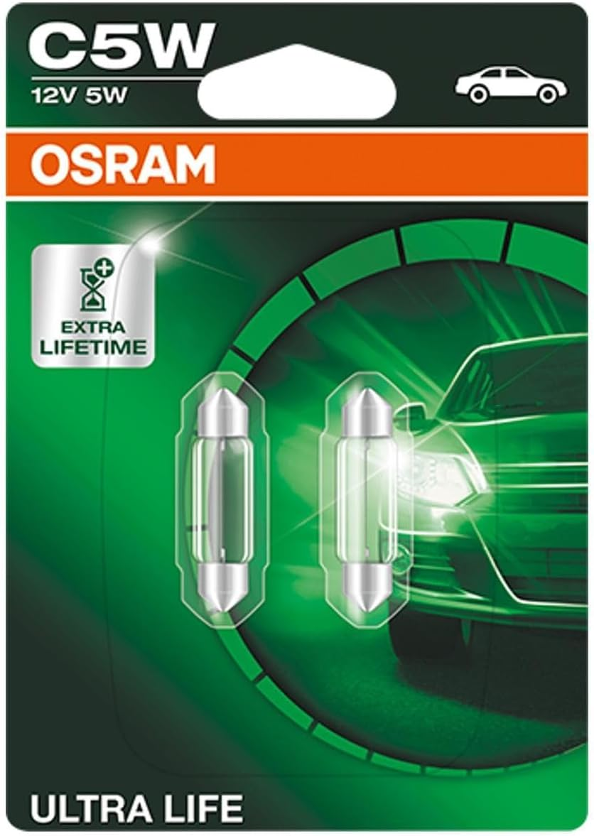 OSRAM 7528ULT-02B Ultra Life P21/5W Halogen Signal Lamp, Brake Light, Rear Fog Light, 12 V Passenger Car, Double Blister, Set of 2 image number 3