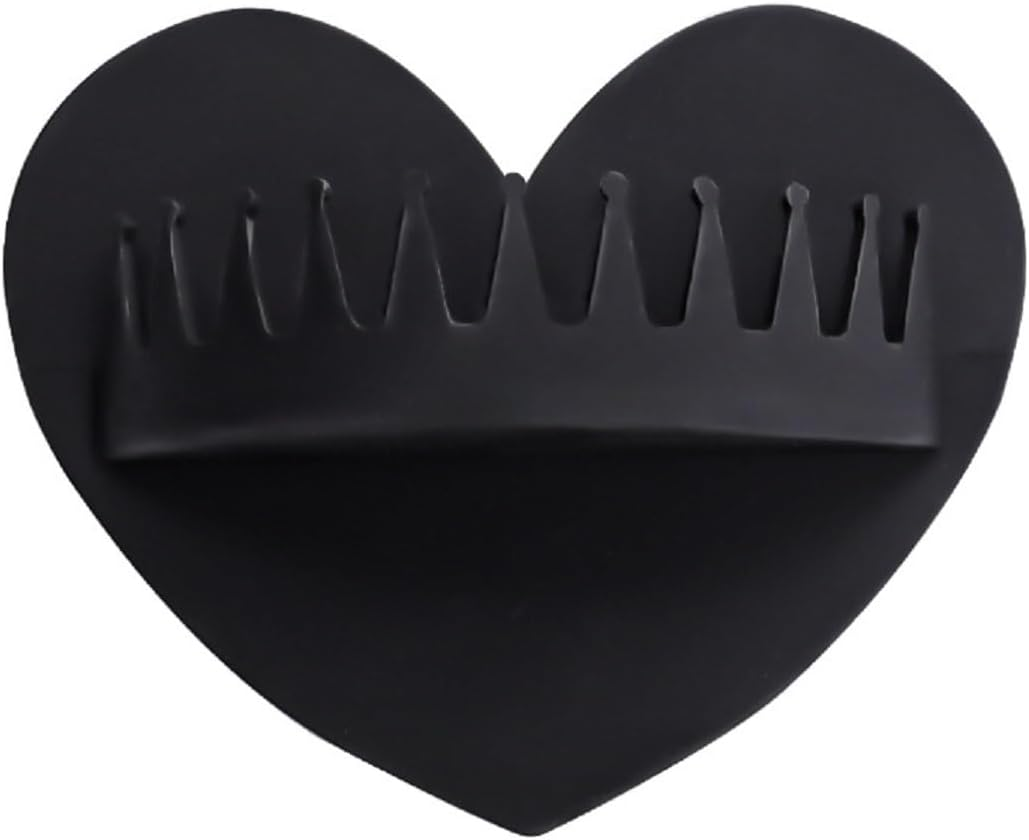 WADY 1Pcs Silicone Wall Hair Collector, Hair Catcher Shower Wall,Shower Drain Hair Catcher with Strong Suction Cup, Reusable Bathroom Hair Trap for Tub & Shower Drain Protection (Black)