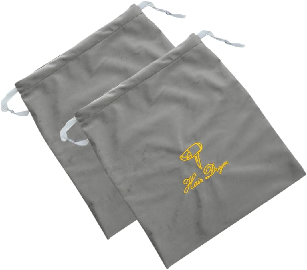 NULYLU 2Pcs Organize Your Hair Tools Drawstring Hair Dryer Bags Travel Pouches image number 2