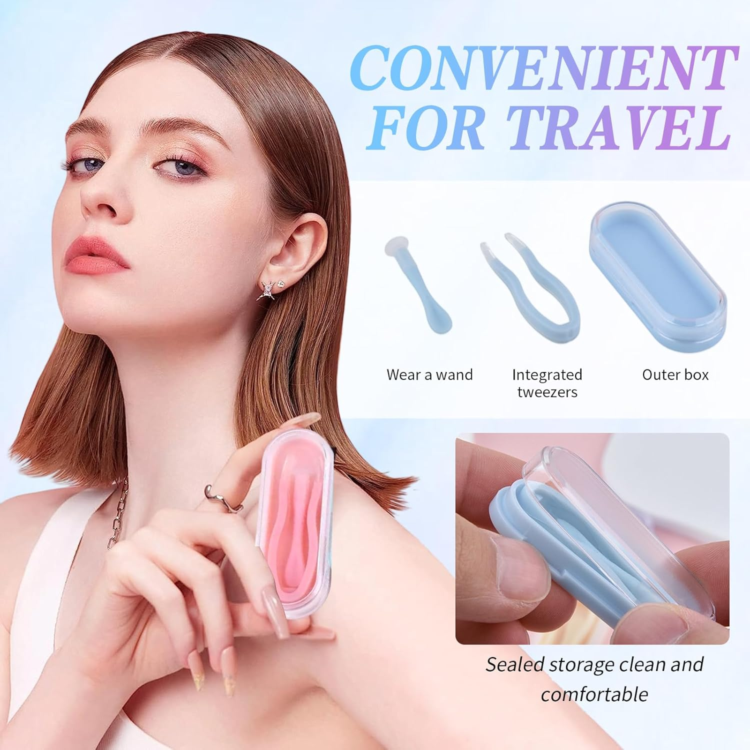 JEYORZY Pack of 6 Contact Lens Tweezers, Contact Lens Tweezers, Plastic Contact Lens Remover, Contact Lens Removal, Contact Lens Insertion Aid, Contact Lens Remover, for Travel Household image number 5