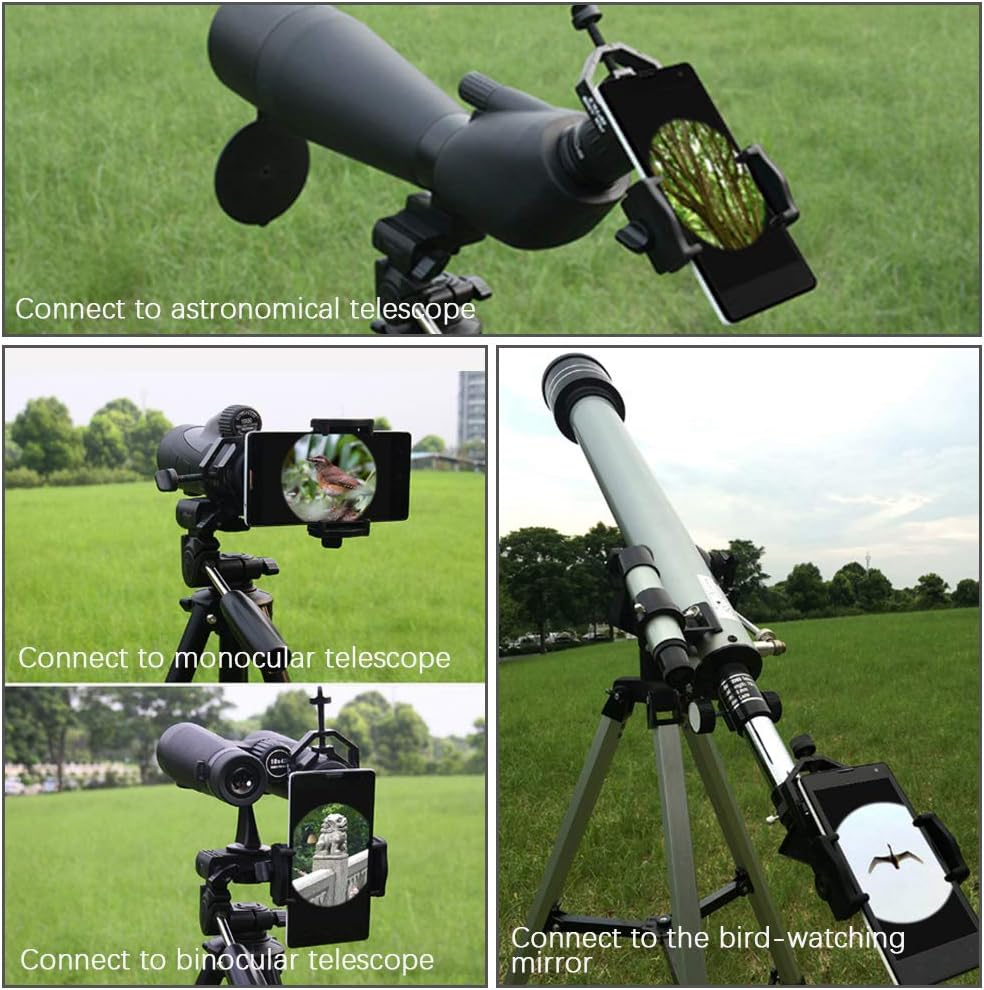 Telescope Phone Adapter,Universal Cell Phone Adapter Mount,Plastic Bracket for Binoculars Monoculars Astronomical Telescopes image number 2