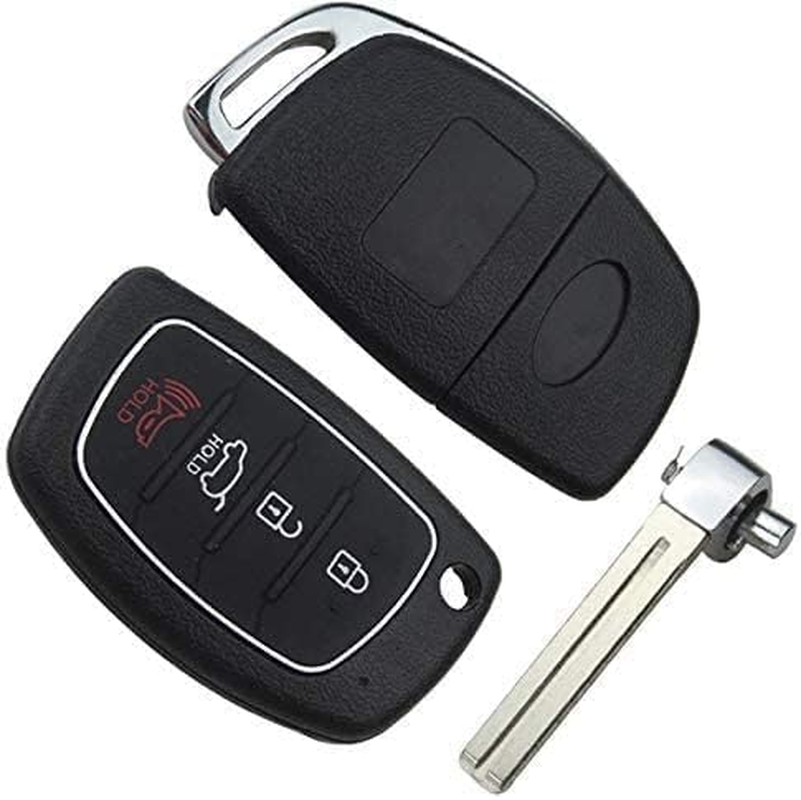 Replacement Key Shell for Hyundai I40 I30 Ix35 Sante Fe 4 Button Flip Key Case image number 1