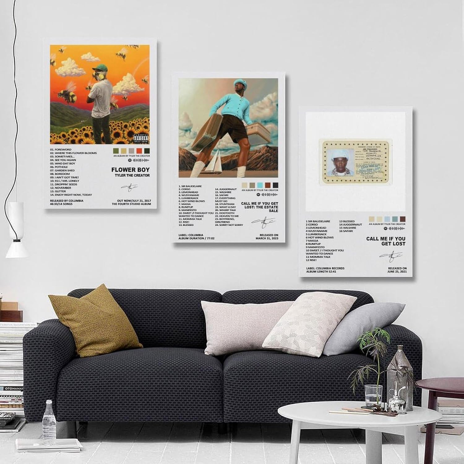 Music Tyler Album the Art Creator Canvas Poster Poster a Set of 3 Canvas Posters Room Aesthetic Festival Gift Family Bedroom Decor Wall Art Home16X24Inch(40X60Cm)-3Pcs Style image number 1