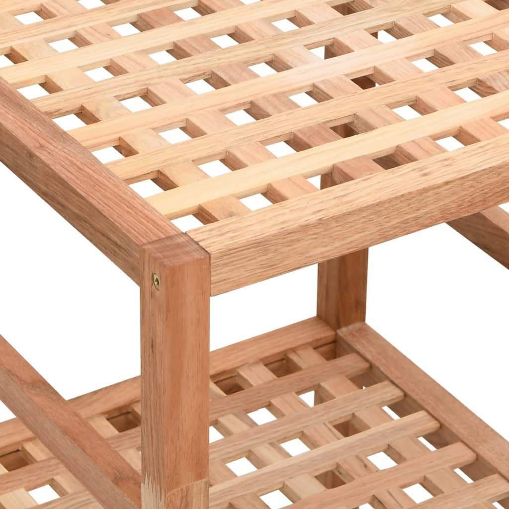 Bathroom Shelf 35.5X35.5X79 Cm Solid Wood Walnut Home Organisation image number 6