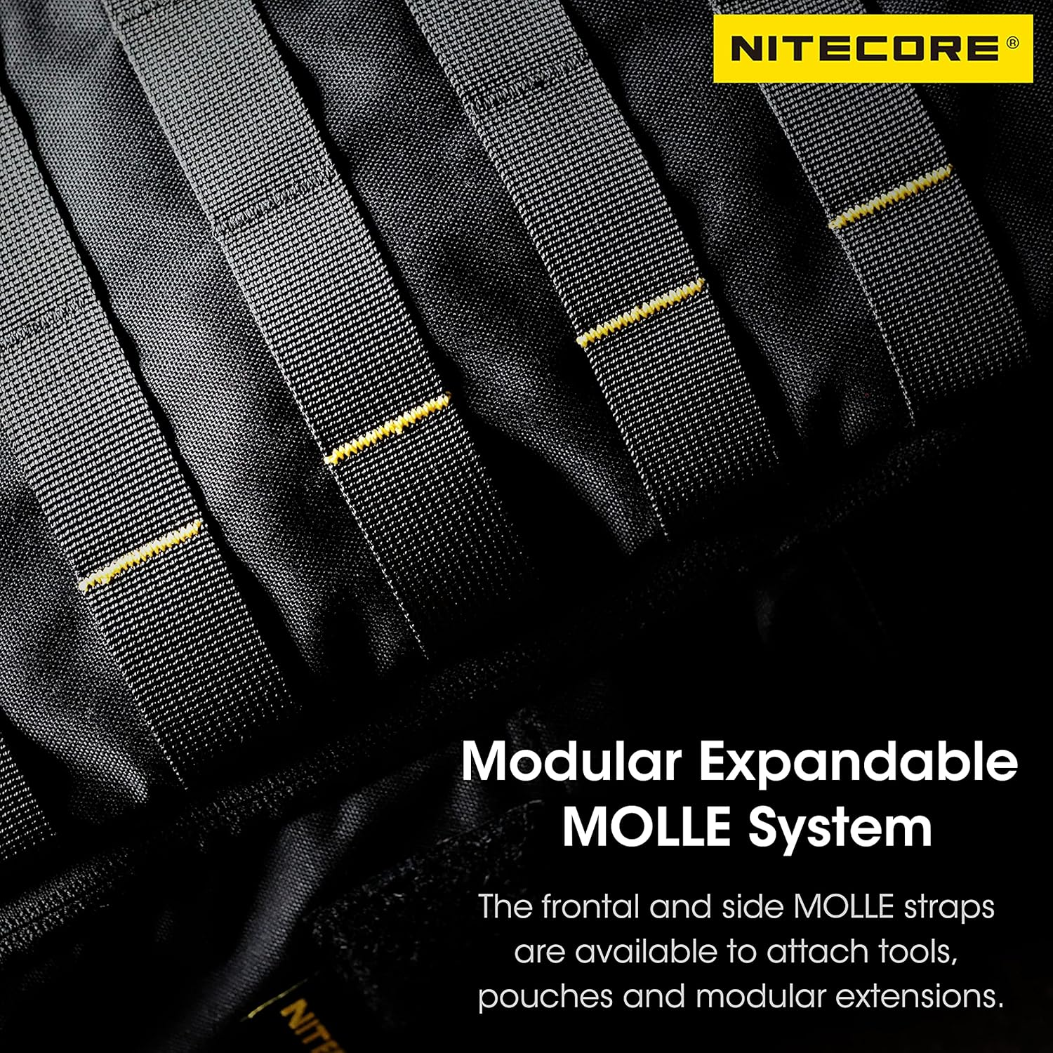 NITECORE BP18 Tactical Backpack Travel Commuter Daypack Molle Bag Fit 14 Inch Laptops with NITECORE Patch image number 2