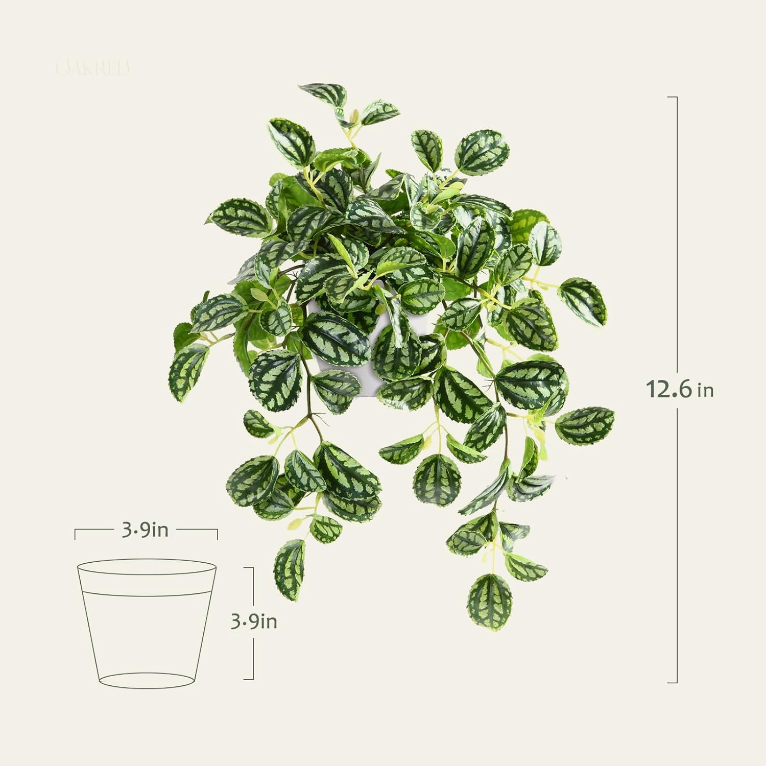 Artificial Plants,15 Inch Fake Mini Artificial Greenery Potted Plants,Faux Hanging Plants for Wall Room Home Indoor Outdoor Shelf Decoration image number 3