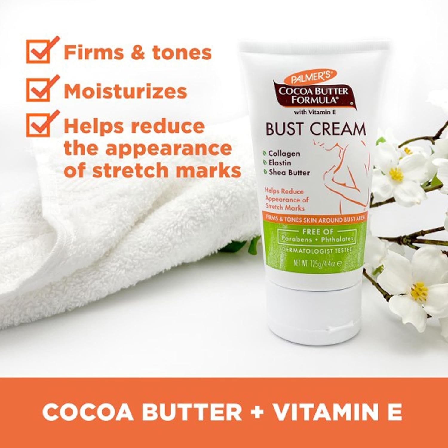 PALMER'S Cocoa Butter Formula Bust Cream, 4.4 Ounce, 125 G image number 2