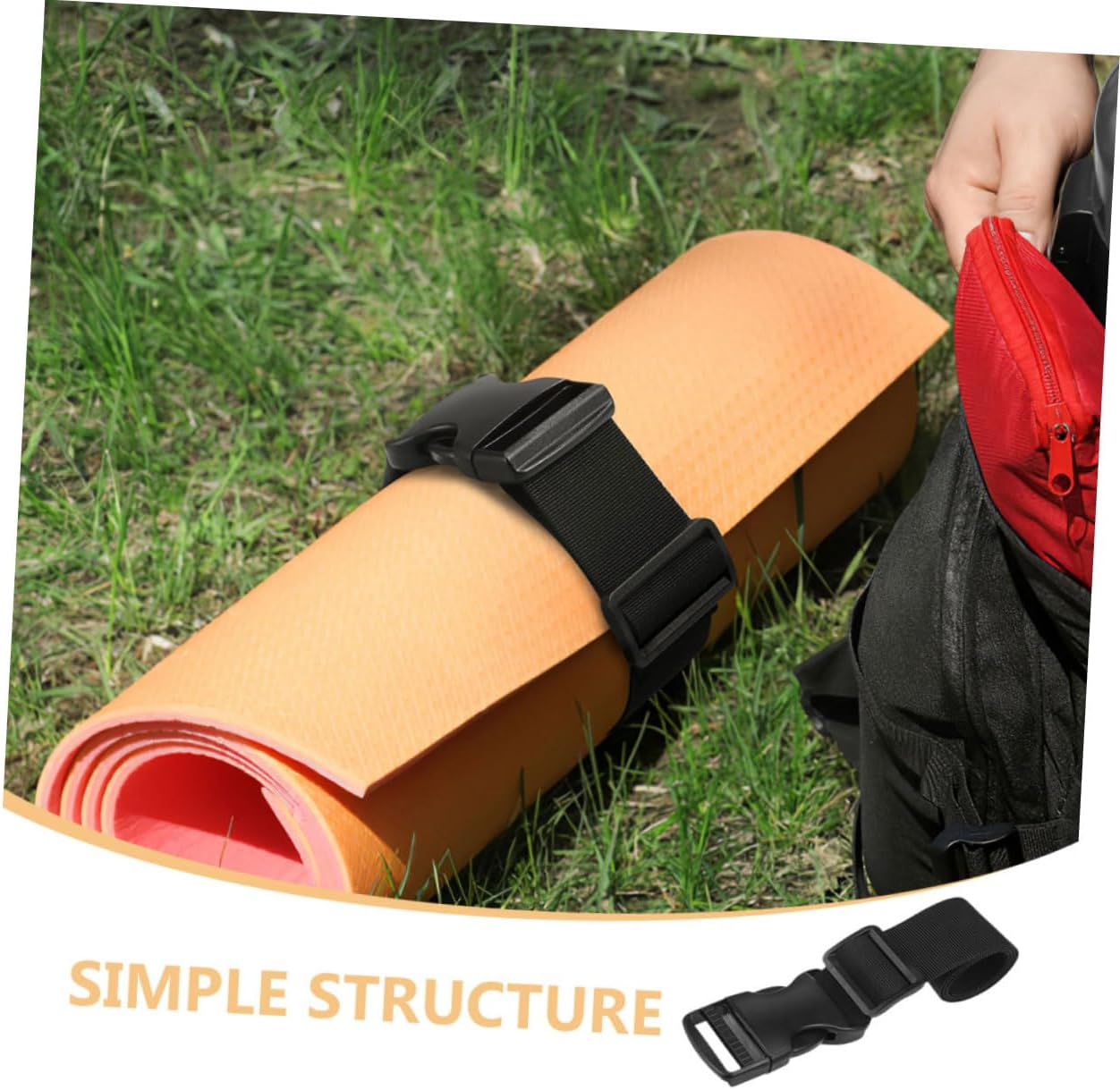 UKCOCO 4Pcs Adjustable Nylon Luggage Straps with Heavy Duty Buckle Clips Wide Long for Travel Camping Hiking Secure Suitcase and Backpack Bundling image number 6