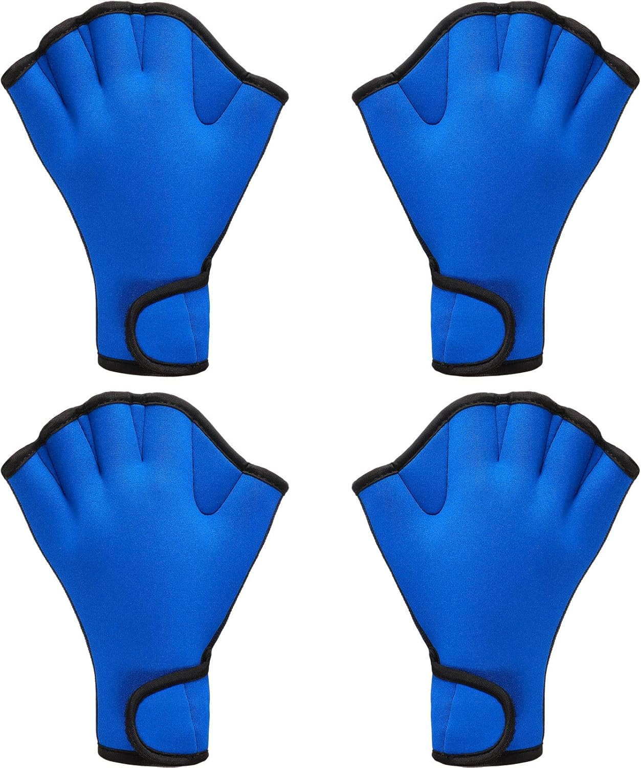 2 Pairs Swimming Gloves Aquatic Swim Training Gloves Neoprene Gloves Webbed Fitness Water Resistance Training Gloves for Swimming Diving with Wrist Strap