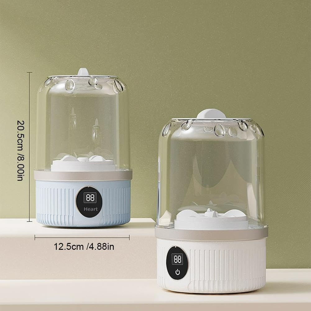 Mini Washing Machine for Underwear Baby Clothe Compact Electric Rechargeable Washer Spin Cycle Bucket Portable Laundry Small Size Ultrasonic Cleaner Wash Machine Cordless Home Camping Apartment Travel image number 5