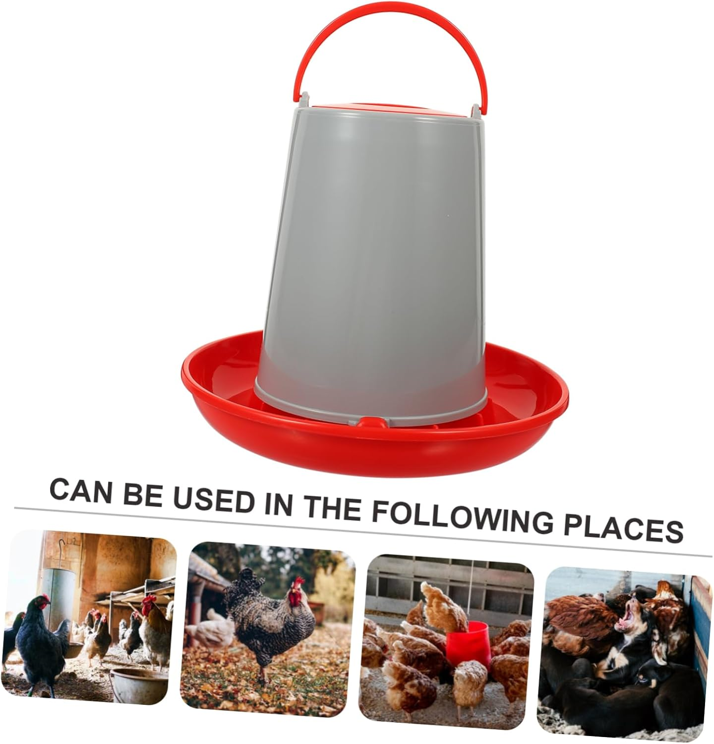 HANABASS 2Pcs Plastic Chicken Feeding Trough Practical Poultry Food Trough Feeder for Outdoor Use Material for Poultry Feeding Supplies image number 6