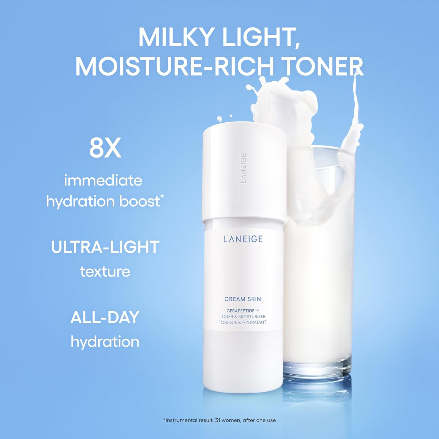 LANEIGE Cream Skin Toner & Moisturizer 2-In-1 image number 3