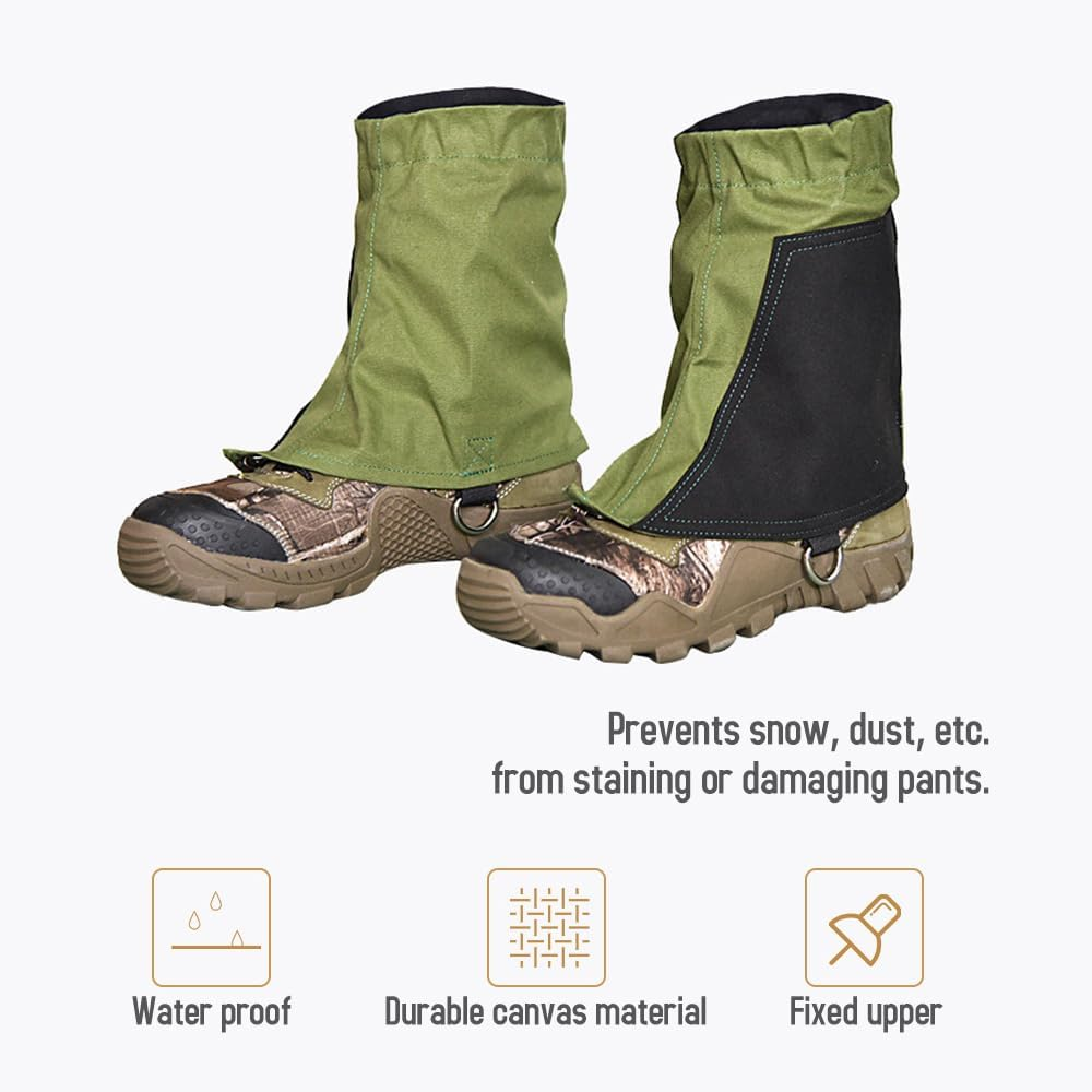 Canvas Low Gaiters for Men and Women Hiking Climbing image number 6