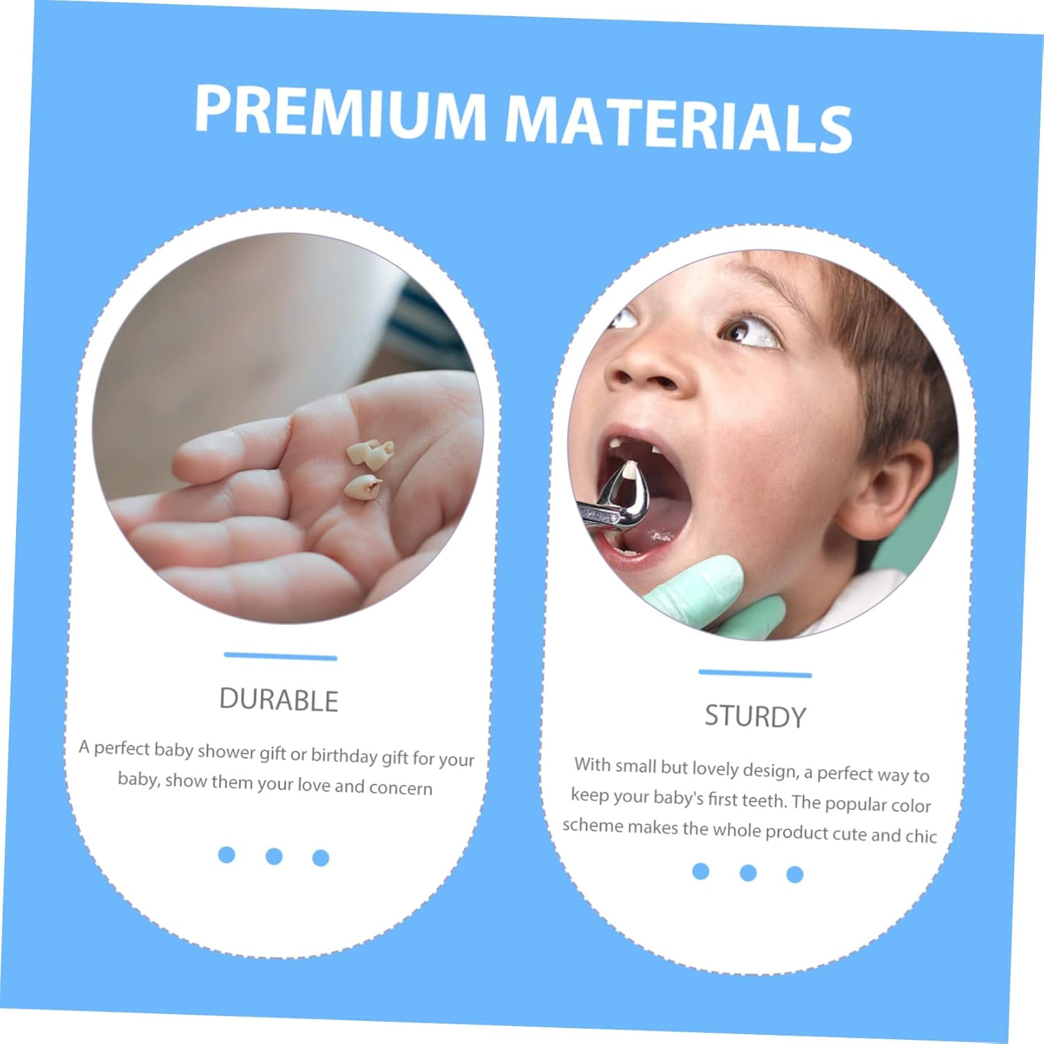 4Pcs Teeth Keepsake Boxes Adorable Tooth Organizers for Storing