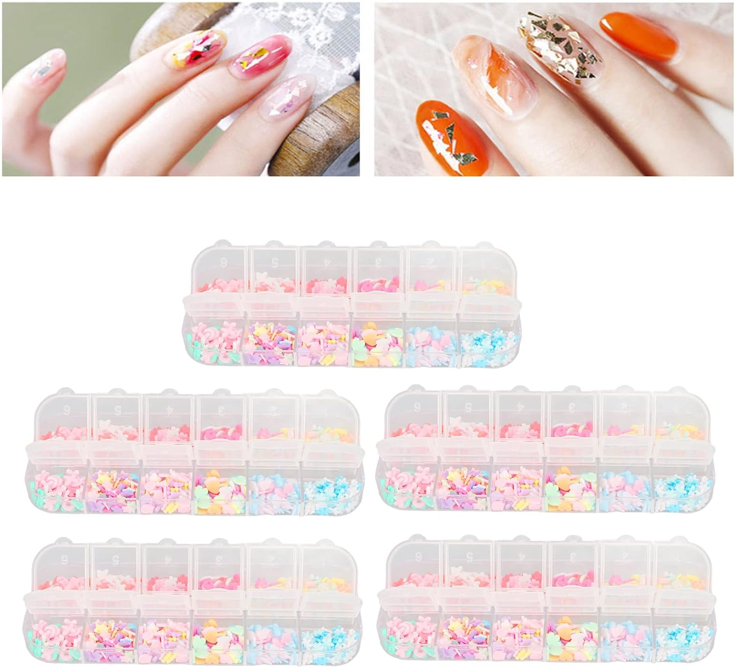 Kawaii Nail Charms, Nail Charms, Nail Charms Kit, Manicure Craft Jewelry, Nail Rhinestones Charms, for Manicure DIY Accessories image number 2