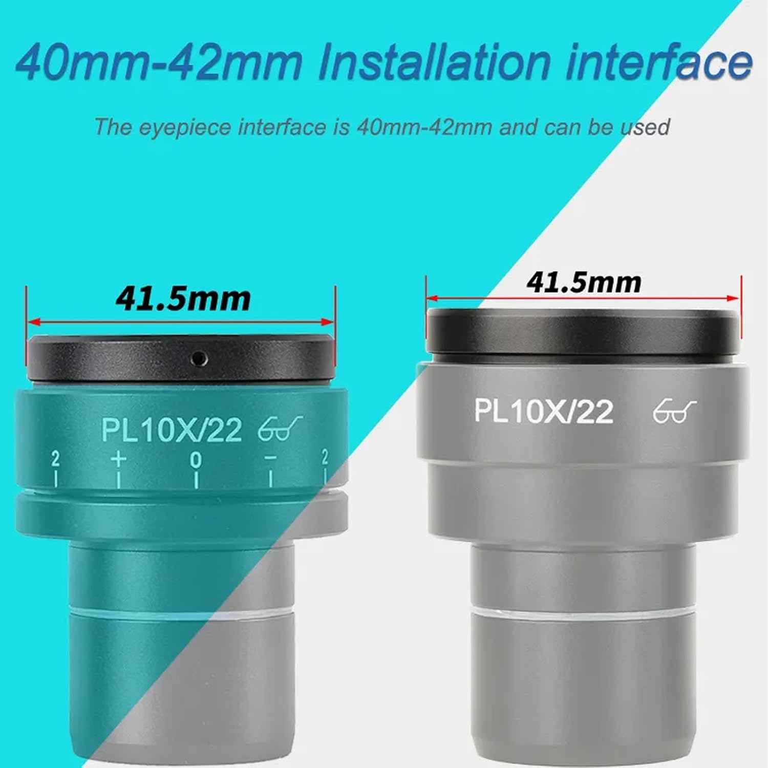 2 Pieces Stereo Microscope Eyepiece Eye Protection, Rubber Flat Angle Eyepiece Protector, Black Eyepiece Eyecup Protector for Eyepieces with 40-42Mm Interface image number 5