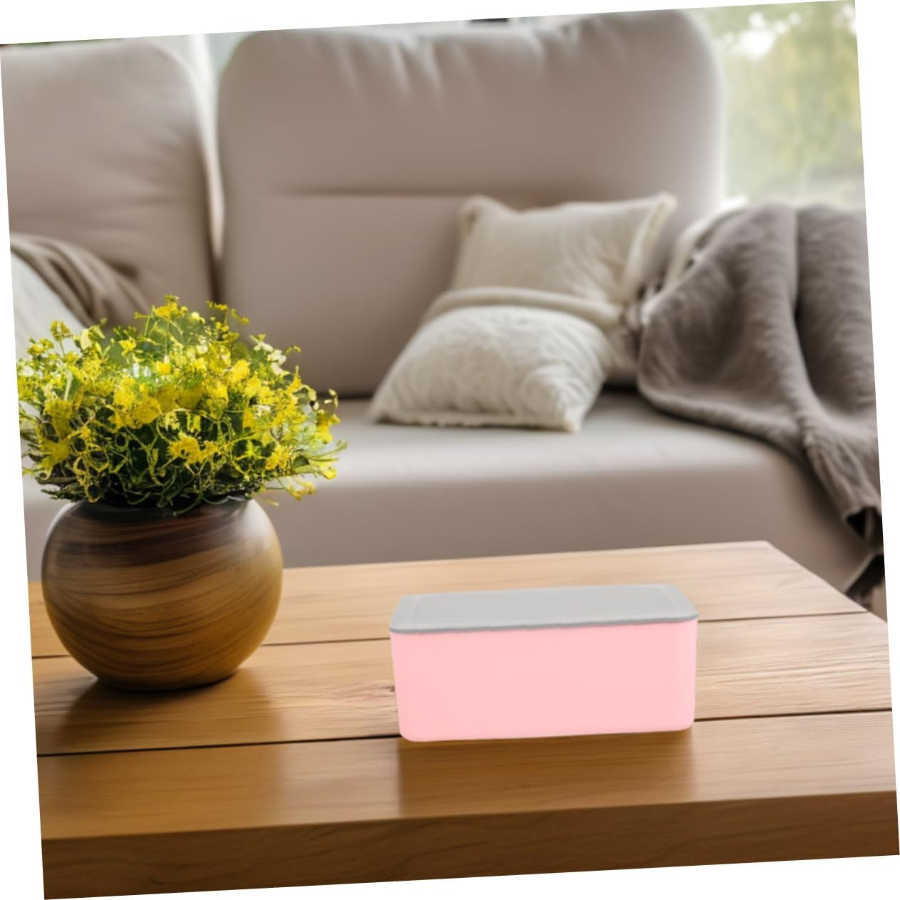 BESTOYARD 2Pcs Large Capacity Wipes Container Material Portable Wet Tissue Box Sealed Lid image number 1