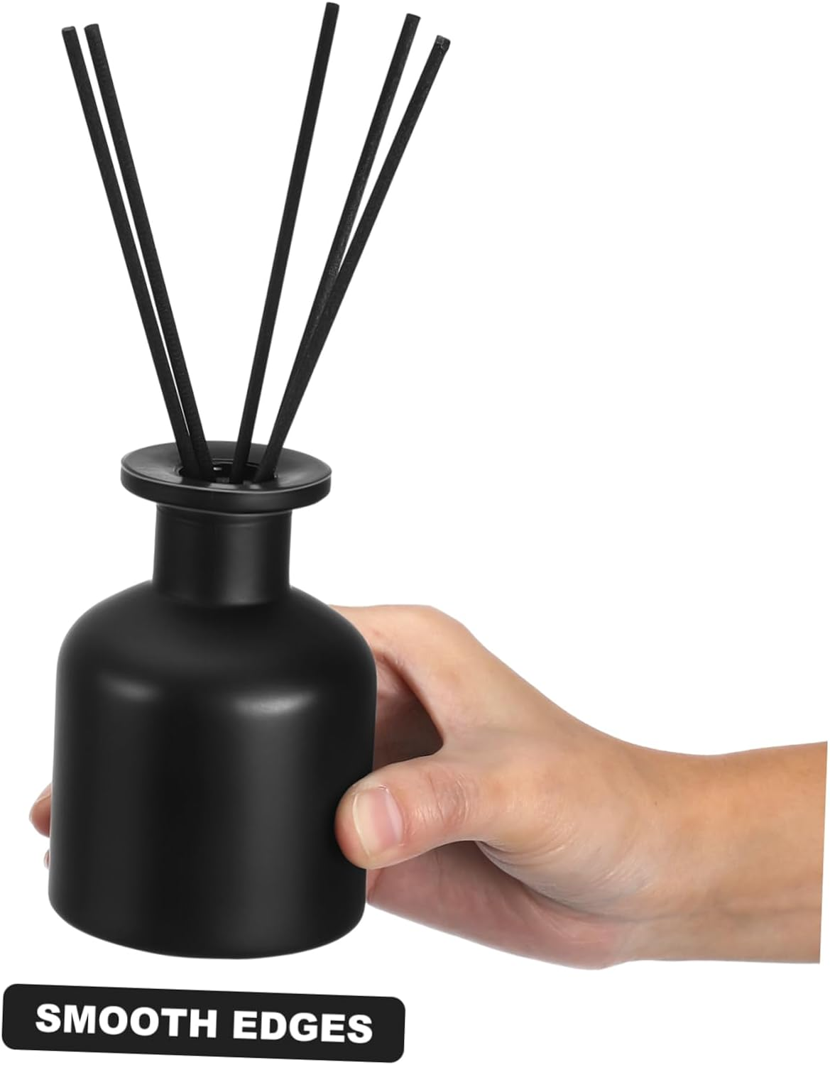 2Pcs Refillable Fragrance Bottles round Glass Jars 150Ml Empty Diffuser Bottle Set Glass Cylindrical Aroma Diffuser Vase for Home Decoration and Relaxation image number 2