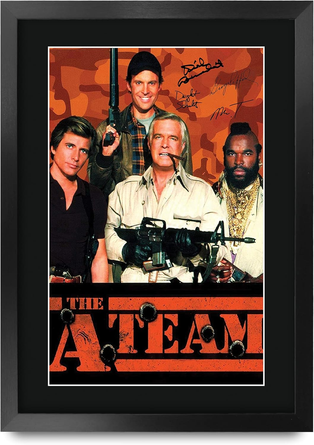 HWC Trading FR A3 the A-Team George Peppard, Mr T Gifts Printed Signed Autograph Poster for TV Memorabilia Fans - A3 Framed image number 6