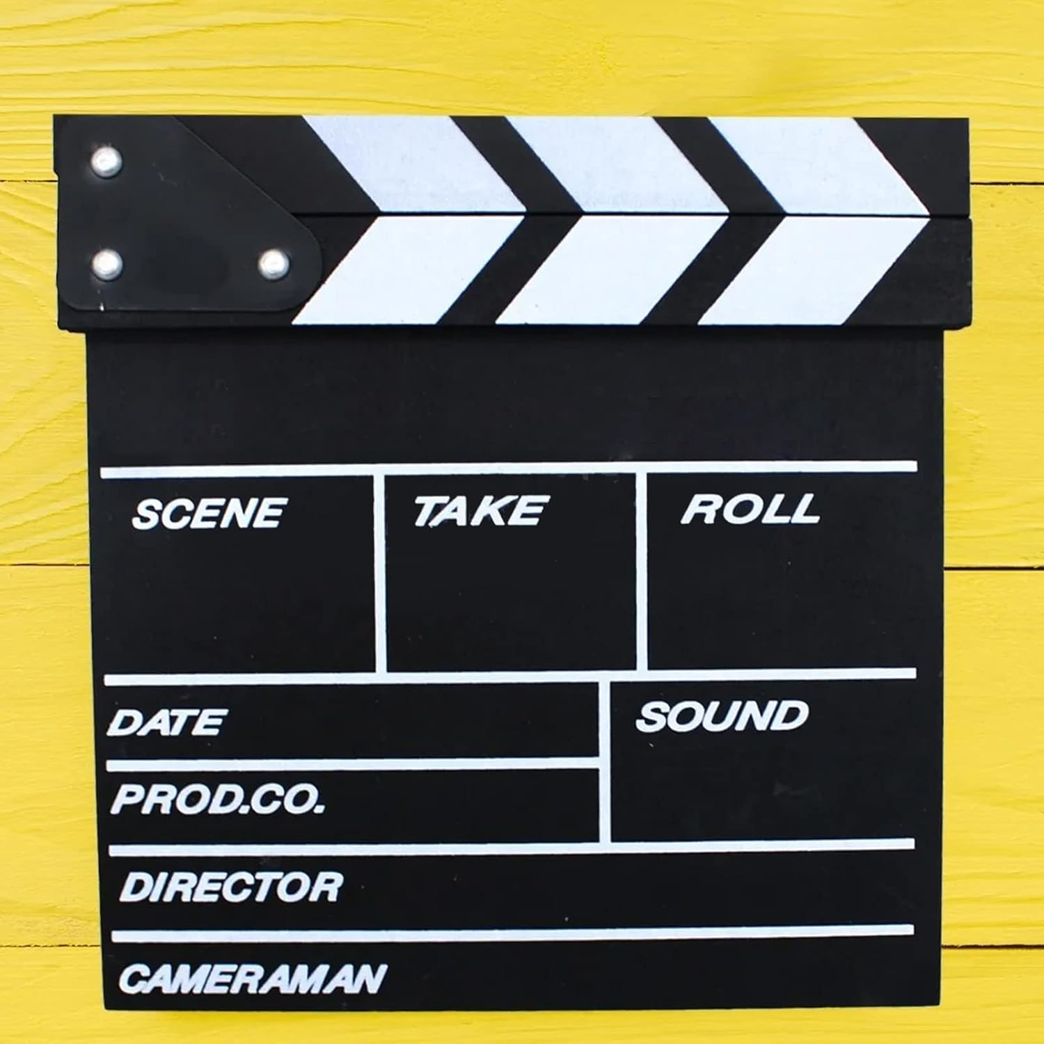 Movie Film Clap Board, Black Wooden Clapper Board for Director, Wood Material, 20 X 20Cm image number 4