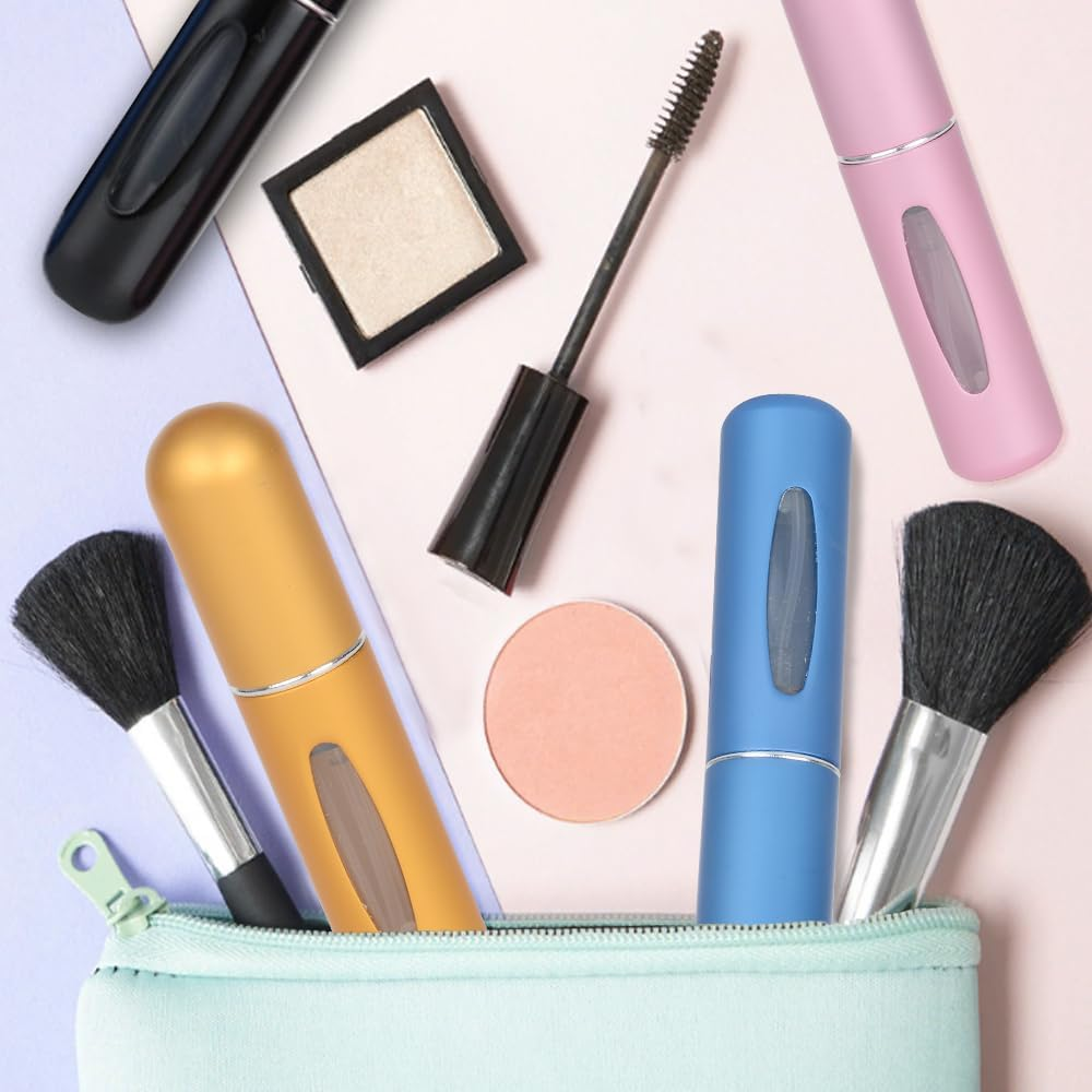 FOME Refillable Perfume Atomizer Bottle, Portable 5Ml Mini Refillable Perfume Spray Scent Pump Case Perfume Dispenser Pump Transfer Tool for Travel (3PCS) image number 4