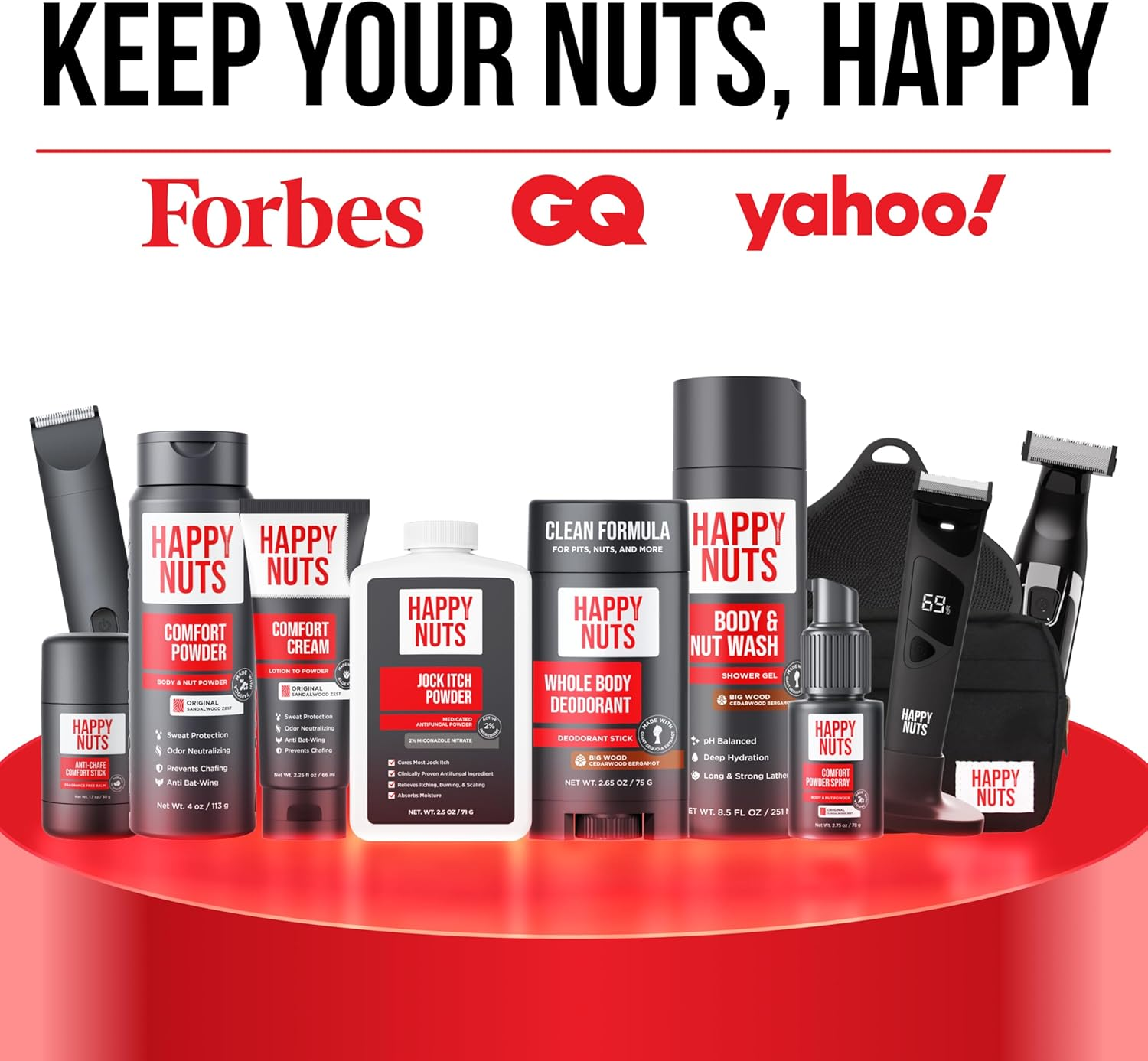 Happy Nuts Comfort Powder Spray Deodorant for Men: Anti-Chafing Sweat Defense, Odor Control, Aluminum-Free, 2.75 Oz (2 Pack), Original Scent image number 3