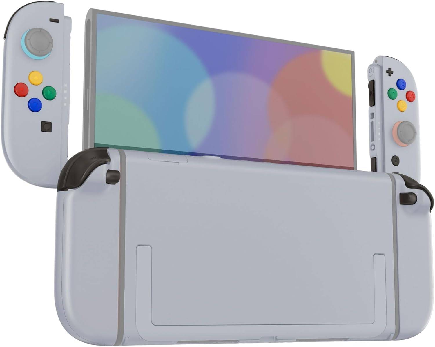 Extremerate DIY Replacement Shell Buttons for Nintendo Switch 2, Full Set Rear Back Plate Controller Housing with Button for Switch2 Handheld Console & Joycon 2 - Deluxe Version - Cherry Blossoms Pink