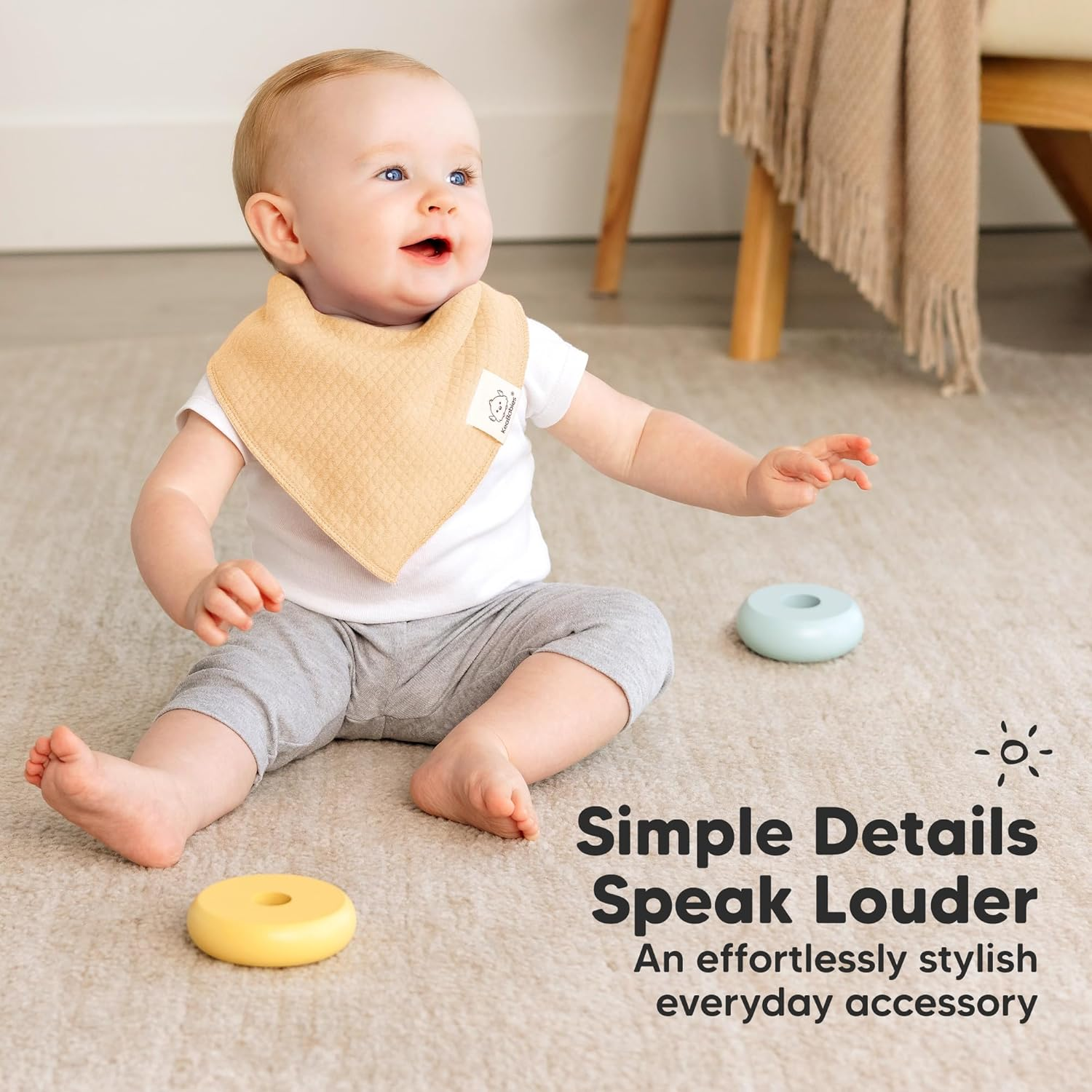 8-Pack Organic Baby Bandana Bibs for Girls - Super Absorbent Baby Dribble Bibs for Drooling and Teething Infant, 100% Cotton Extra Soft for Newborn, Infant 0-36 Months (Eclipse) - Dew image number 4