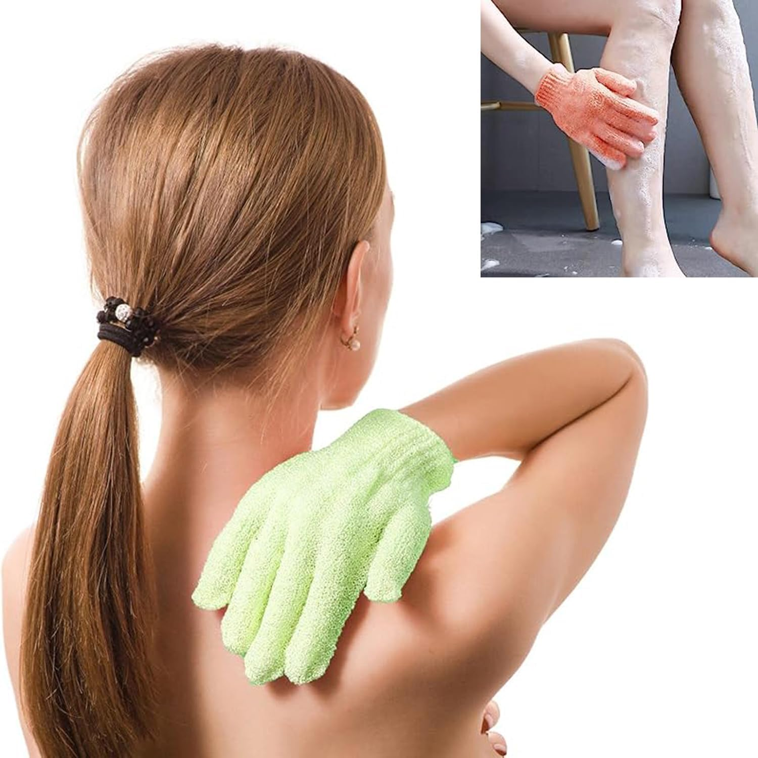 WEZCHUGHAOL 12 Pairs Exfoliating Gloves for Shower & Spa - Body Scrubber Loofah Gloves, Dead Skin Cell Remover for Full Body Hand Exfoliation, Massage and Gentle Cleansing image number 5