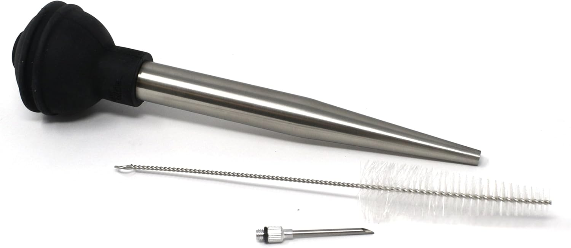 Norpro Deluxe Stainless Steel Baster with Injector and Cleaning Brush image number 2