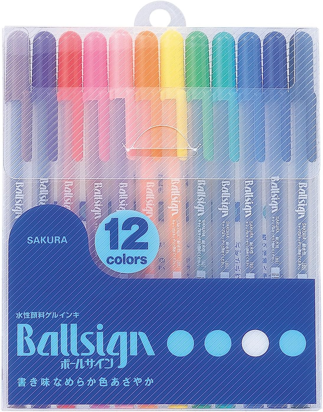 Sakura Gel Ink Ballpoint Pen, Ball Sign (Gelly Roll) 12 Color Set (PGB12) image number 1