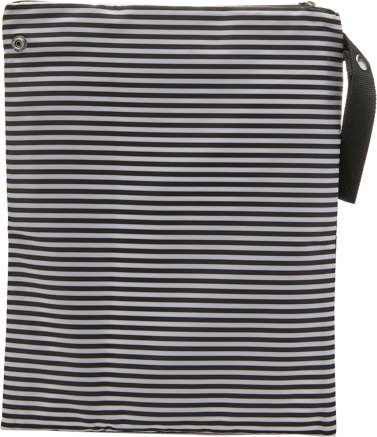 Skip Hop Waterproof Wet Dry Bag, Grab & Go, Black/White Stripe - Chevron image number 3