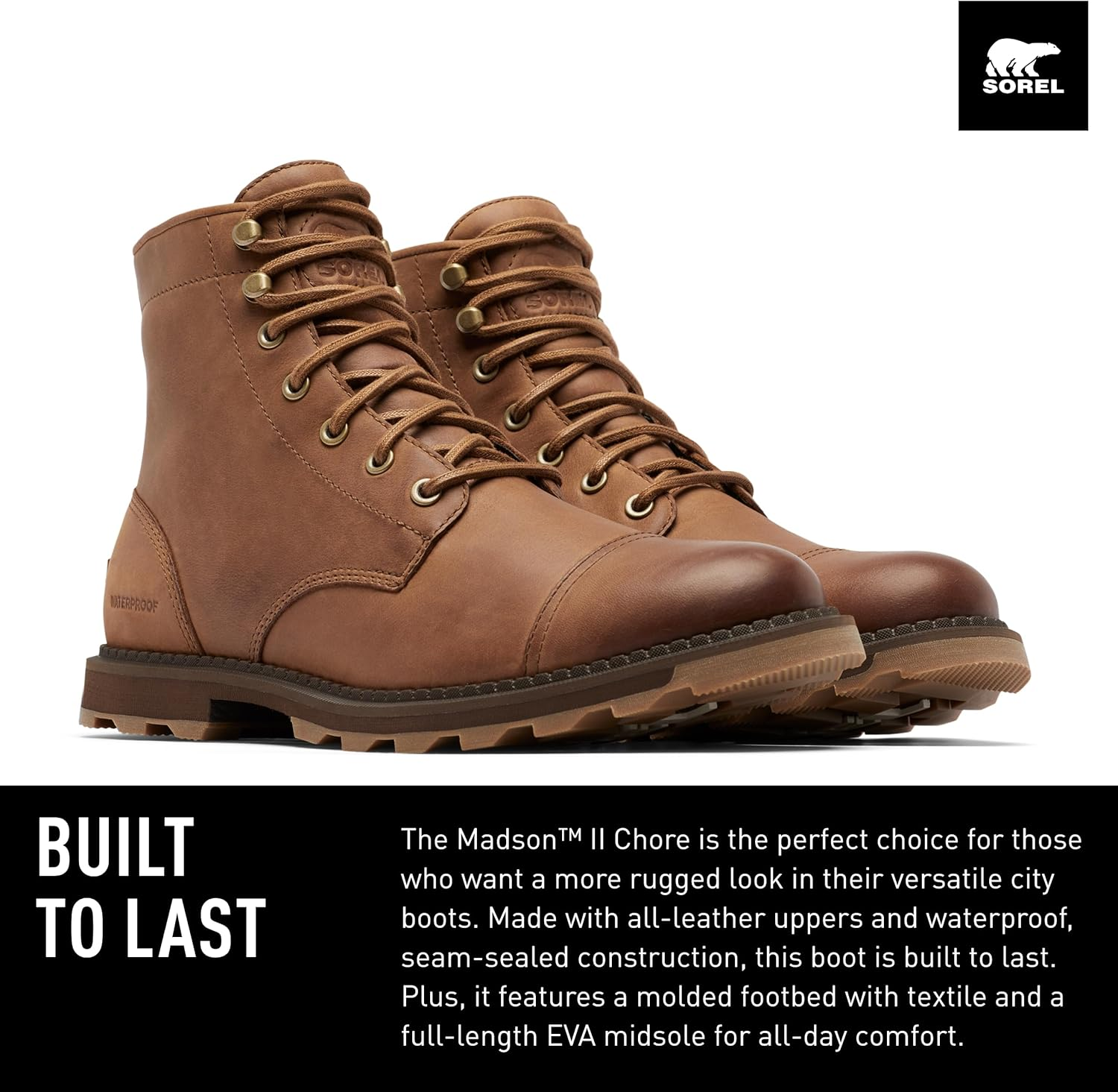 SOREL Men'S Madson Ll Chore Waterproof Boot image number 3