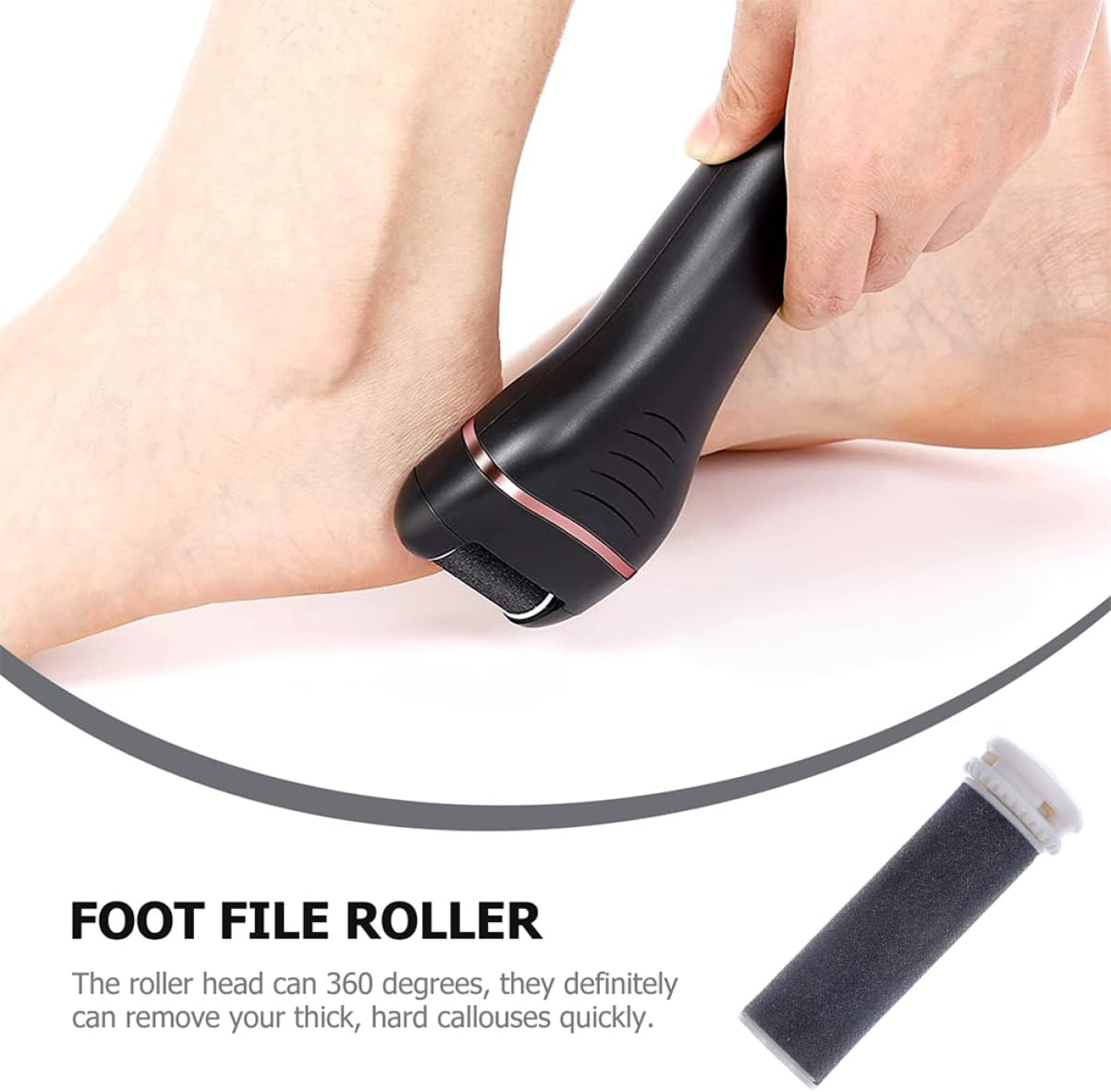 2Pcs Foot File Callus Remover Replacement Head Pedicure Roller Heads Electric Foot File Roller Replacement image number 6