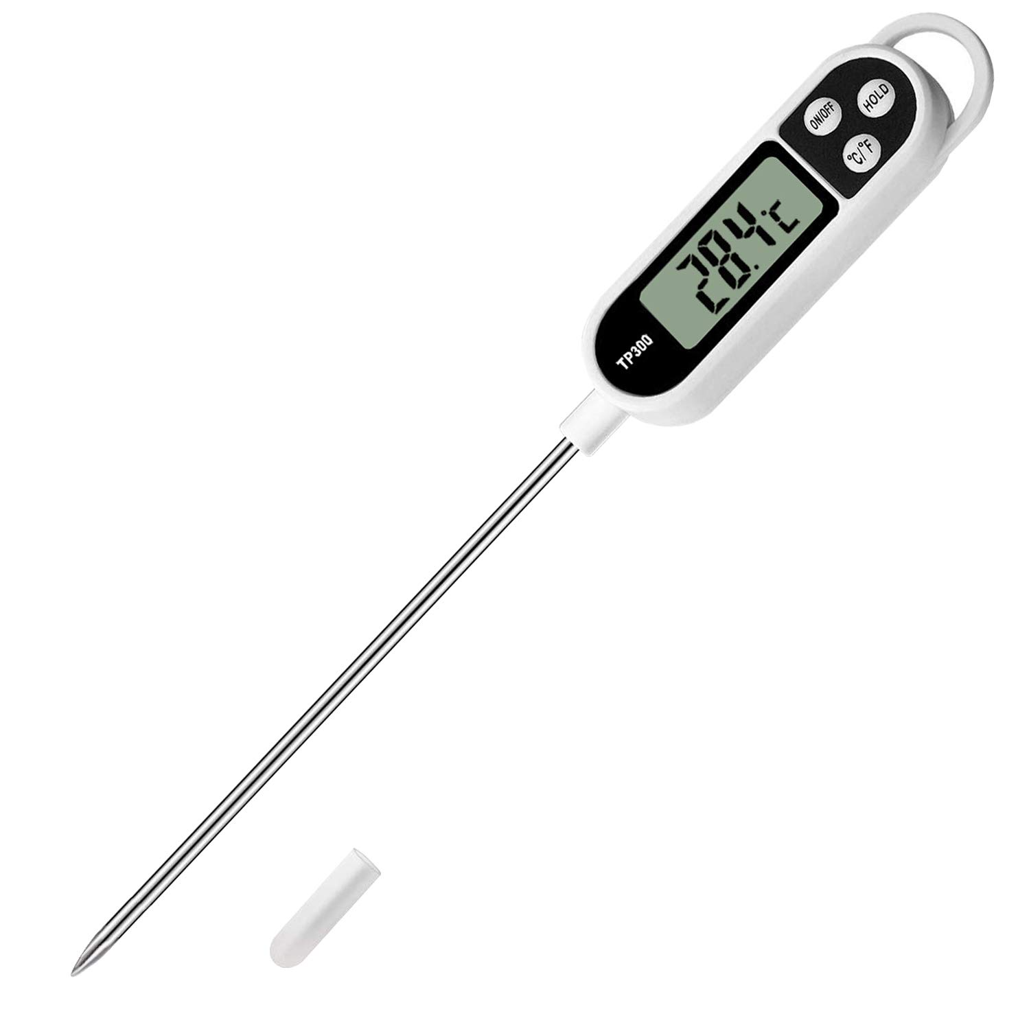 Meat Food Candy Thermometer, Probe Instant Read Thermometer, Digital Cooking Kitchen BBQ Grill Thermometer with Long Probe for Liquids Pork Milk Yogurt Deep Fry Roast Baking Temperature image number 1