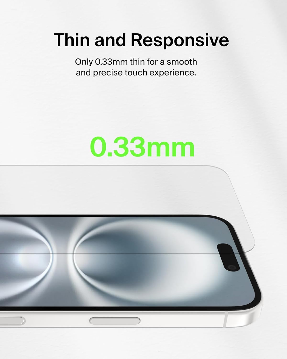 Belkin Iphone 15 Screenforce Temperedglass Treated Screen Protector 2 Pack - Slim & Scratch-Resistant &ndash; Includes Easy Align Frame for Bubble Free Application image number 1